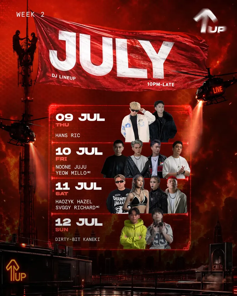 UP DJ lineup poster